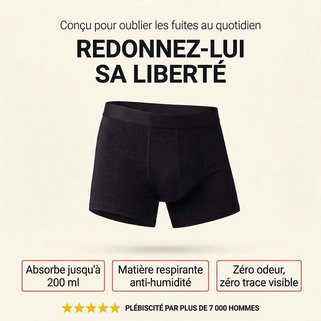 Boxers anti-fuites pour hommes