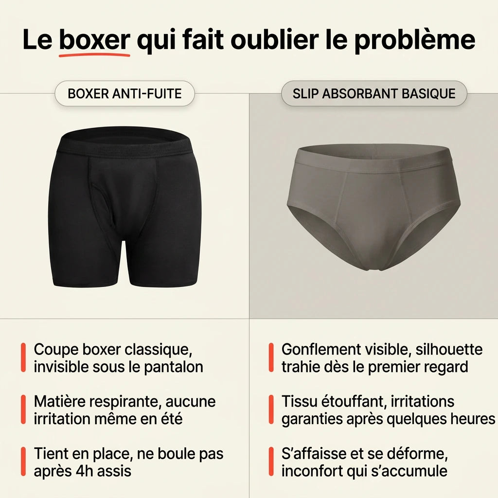 Boxers anti-fuites pour hommes