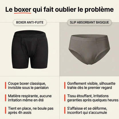 Boxers anti-fuites pour hommes
