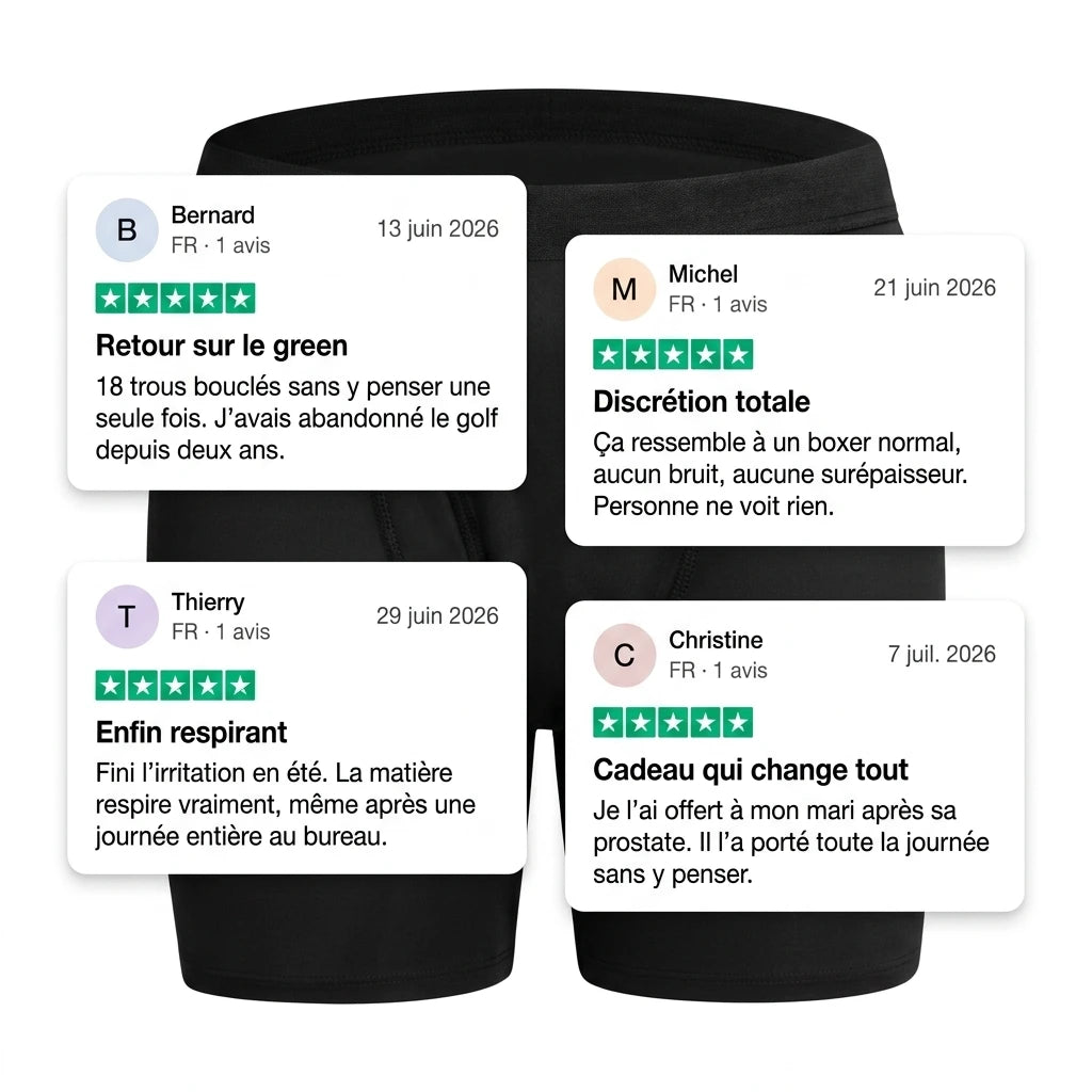 Boxers anti-fuites pour hommes