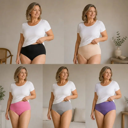 Culotte Taille Haute Anti-Fuite – Lot de 5